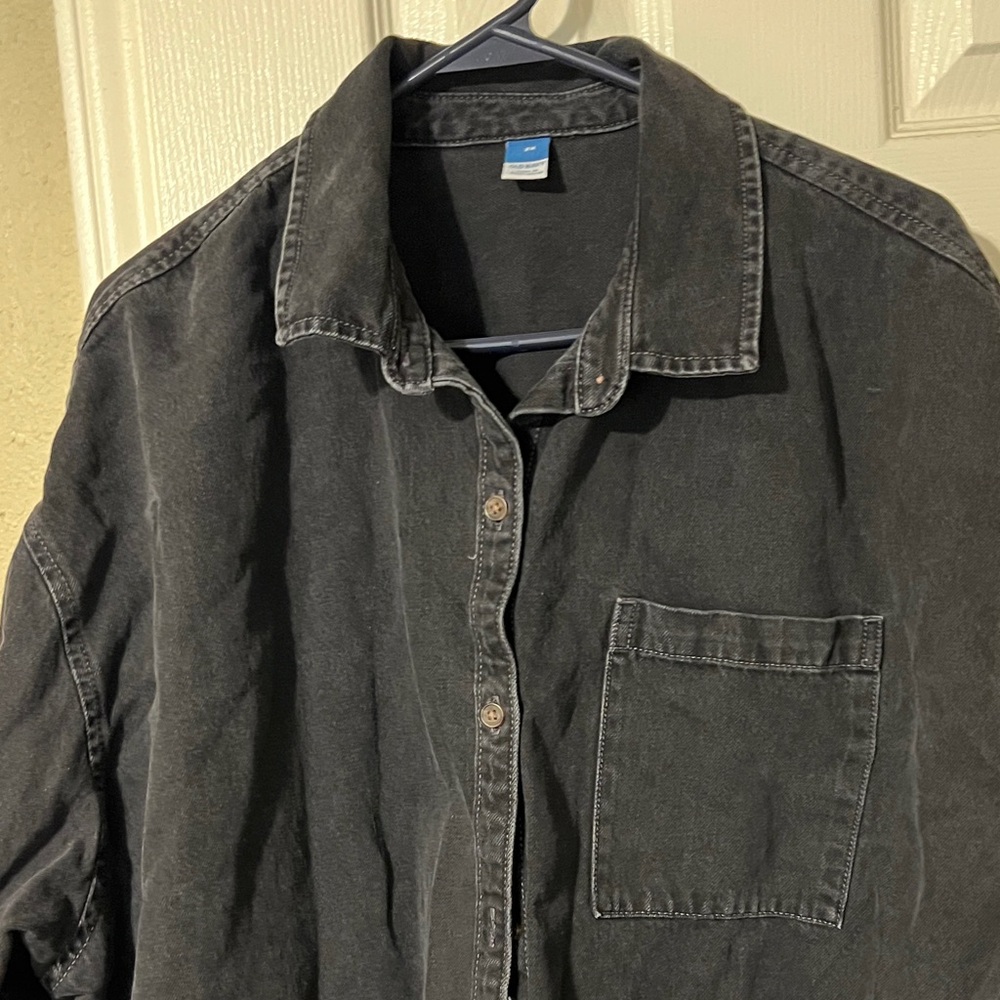 Plus size women’s  Black Denim shirt